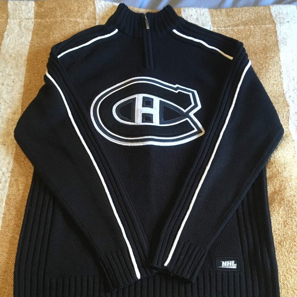 Habs 1/4 zip sweater